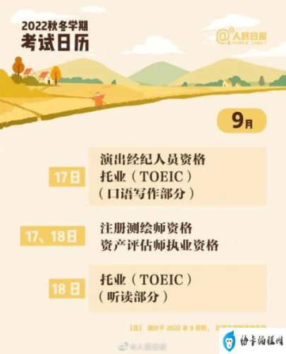 最新下半年四六级考试时间定了(下半年四六级考试时间安排)插图