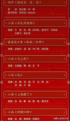 春晚节目单排名前十(春晚节目单排名最新)插图1