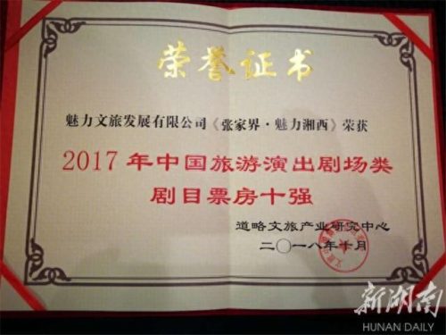 张家界演艺机构排名前十(张家界娱乐项目排行榜)插图