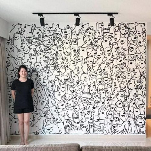 手绘墙画(网红墙100款)插图34
