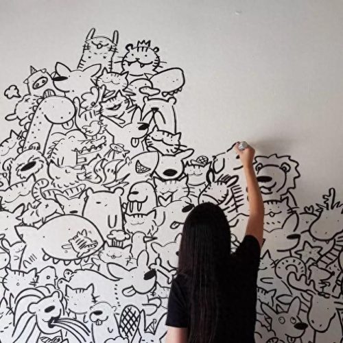 手绘墙画(网红墙100款)插图60