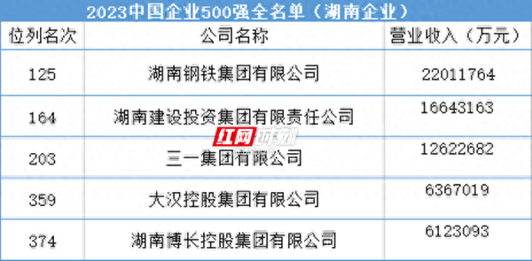 湖南前十企业排名(湖南各市排名第一企业)插图