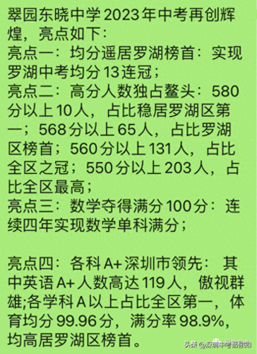 深圳中考排名前十(深圳市最好的初中排名)插图1