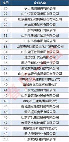 潍坊食品机械公司排名前十(潍坊机械工厂排名)插图4