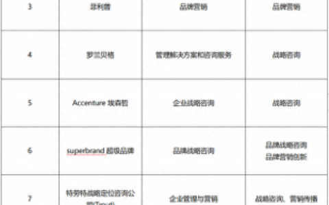 全球战略研究公司排名前十(做定位策略的全球顶级公司)
