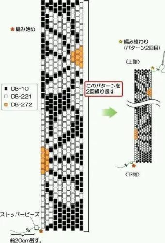 手机链编法图解(七彩链编法图解)插图7