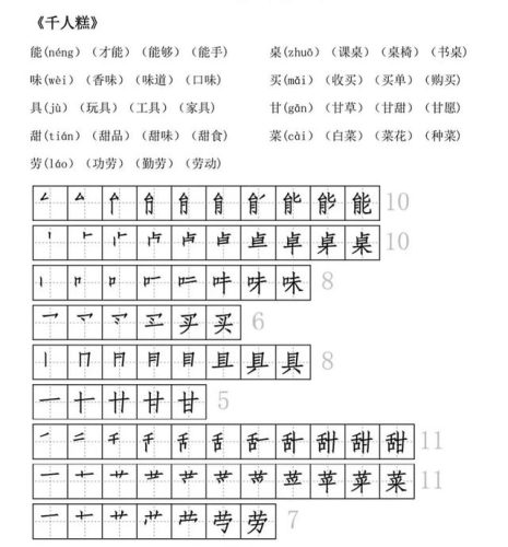 及的笔画顺序(二十六个笔顺图片)插图5
