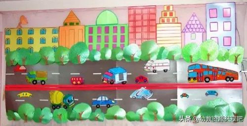 幼儿园环创主题墙图片(幼儿园外墙墙体彩绘简单大气)插图28
