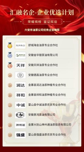 安徽油茶企业排名前十(中国最好油茶基地排名)插图1
