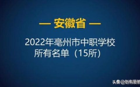 涡阳公办技校排名前十(涡阳新技校)