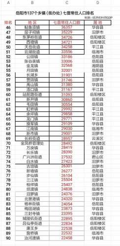岳阳排名前十的乡镇(岳阳县最大的乡镇)插图1