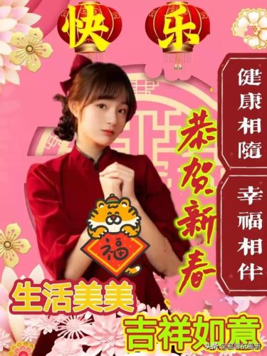 新年快乐图片漂亮(新年第一签搞笑图片)插图5