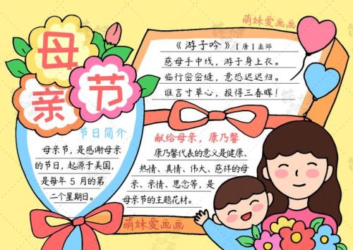 母亲节手抄报简单又漂亮(母亲节手抄报简单)插图2