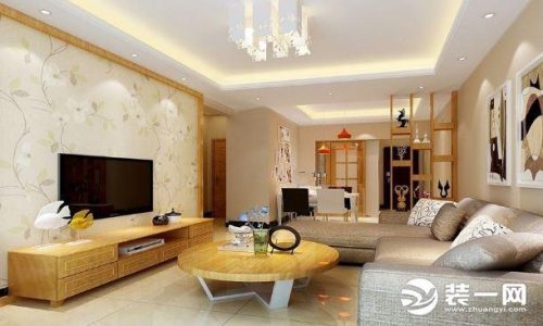 客厅墙布装修效果图(2023流行墙布颜色)插图5