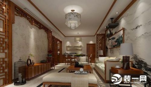 客厅墙布装修效果图(2023流行墙布颜色)插图1