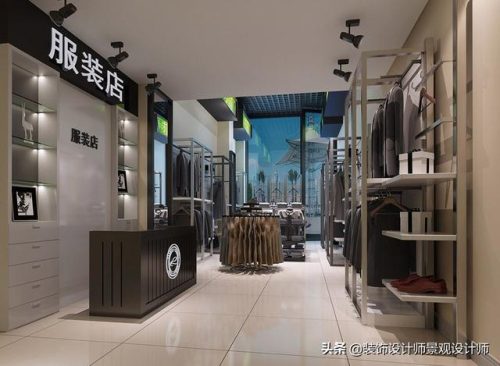 男装店面装修效果图(简约男装店装修)插图6