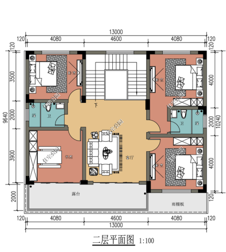 农村房屋设计图大全(农村自建房图)插图14