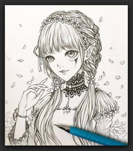 铅笔绘图(丙烯画Q版人物简单版)插图1