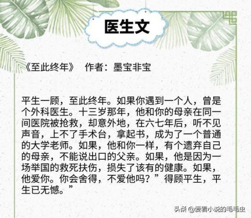 医生类小说排行榜(主角是外科医生的小说)插图1
