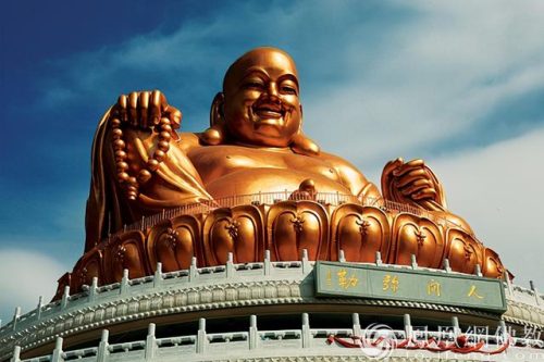 大肚弥勒佛(笑口常开大肚佛像图片)插图