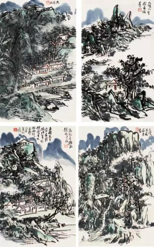 黄宾虹作品(黄宾虹勾勒线条笔法)插图21