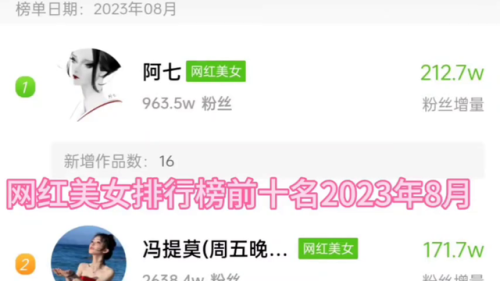 网红美女排行榜(抖音美女排名前100名)插图2