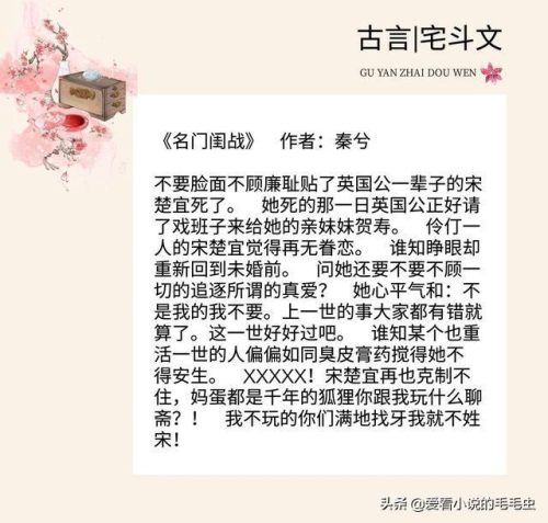 宅斗小说排行榜(公认十大最好宅斗小说)插图5