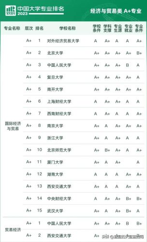 各大学专业排行榜(全国大学a+类学科排名)插图4