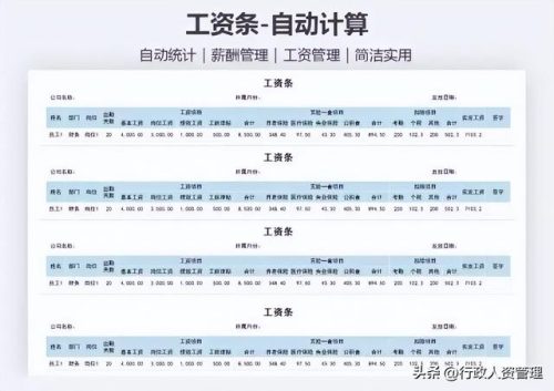 工资单表格(工资单模板)插图12