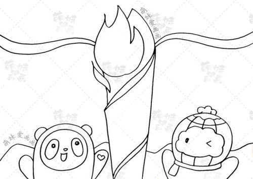 冬奥会手抄报(冬奥会图片绘画)插图3