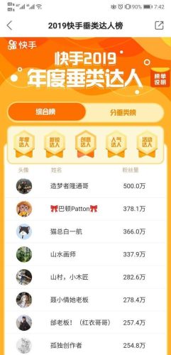 快手人气排行榜2017(快手前三十名排行榜最新)插图2