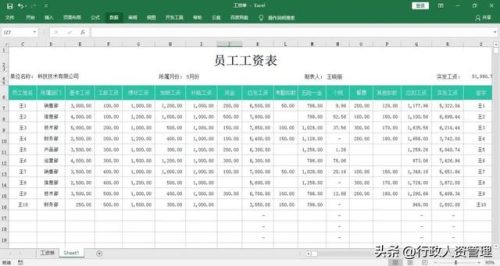 工资单表格(工资单模板)插图9