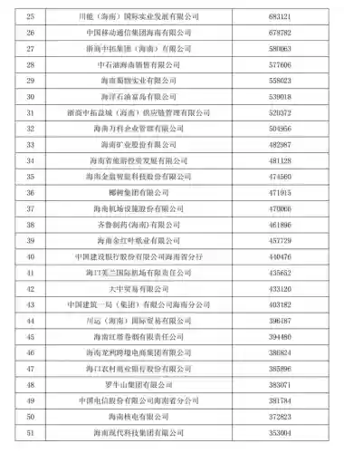 三亚十大企业(三亚企业100强)插图1
