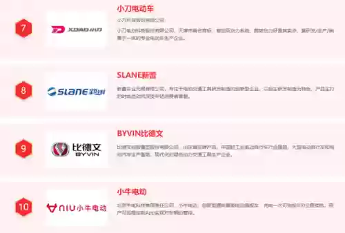 2013电动车十大品牌(中国十大电动车排名)插图1