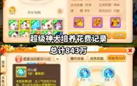 梦幻西游手游宠物耐力