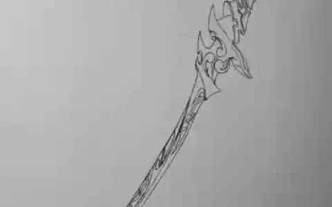 素描武器图片