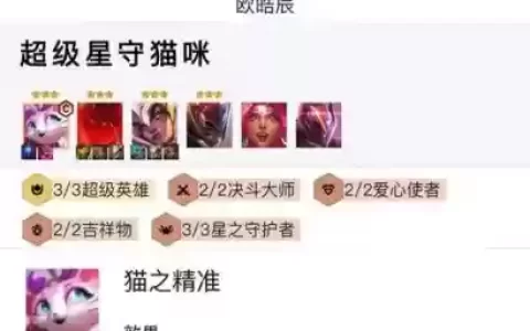 小猫最强阵容