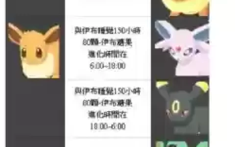 pokemongo伊布技能
