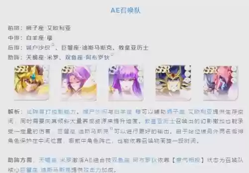 星矢阵容怎么搭配插图