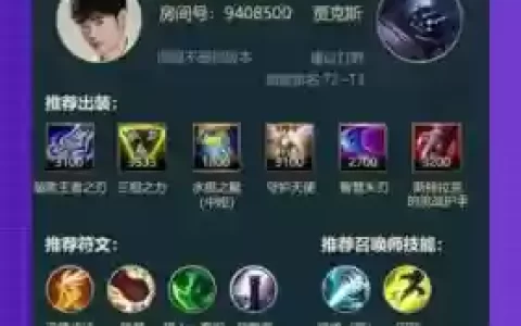 无线活力武器大师出装