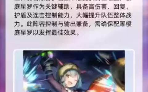 天穹最新阵容搭配