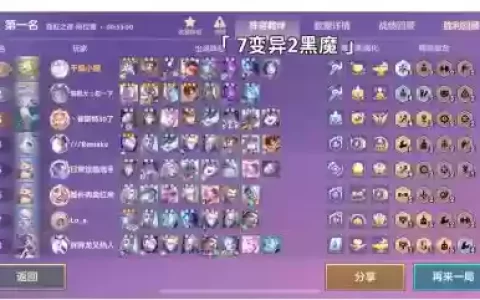 各种变异阵容