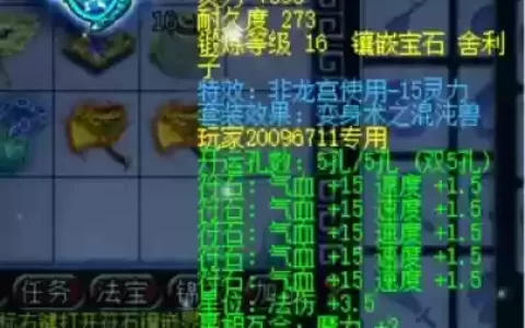 梦幻西游110项链灵力