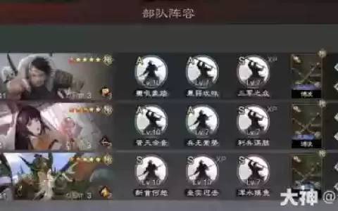 严颜最强阵容_2