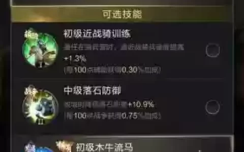 乱世王者技能怎么打开