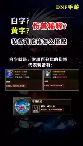dnf怎么看装备黄白字插图 dnf怎么看装备黄白字插图