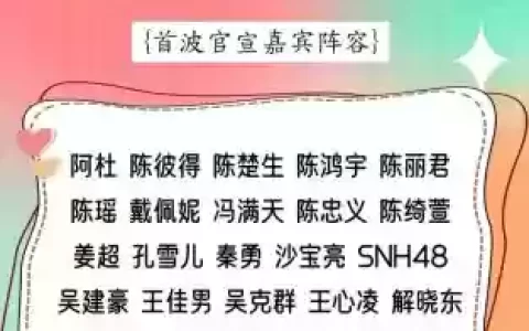 哔哩哔哩新年晚会阵容搭配