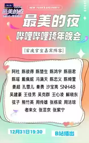 哔哩哔哩新年晚会阵容搭配插图 哔哩哔哩新年晚会阵容搭配插图