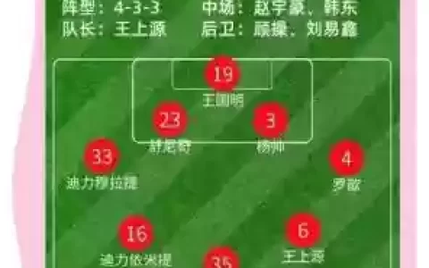 建业轮换阵容