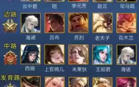 女生王者阵容